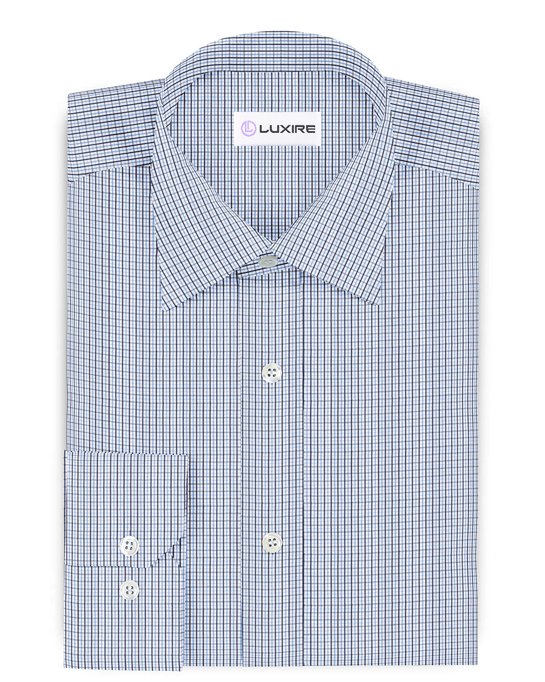 Albini: Blue Tattersal Checks