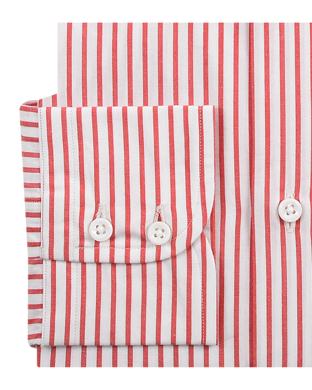 Friday Shirt: Red Pencil Stripes On White