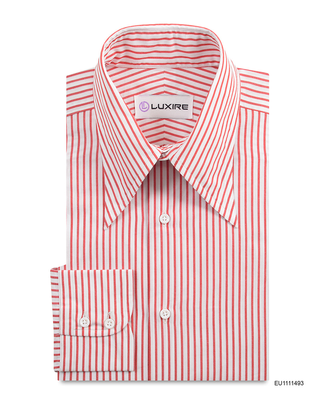 Friday Shirt: Red Pencil Stripes On White