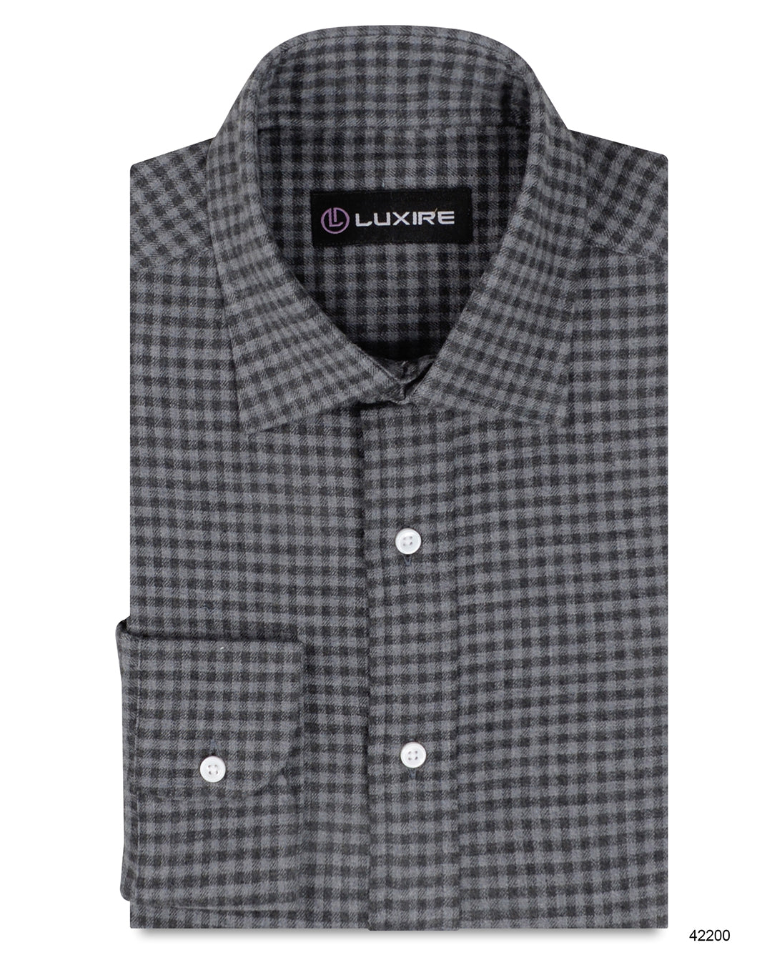 Mini Nightshadow Grey Gingham Flannel