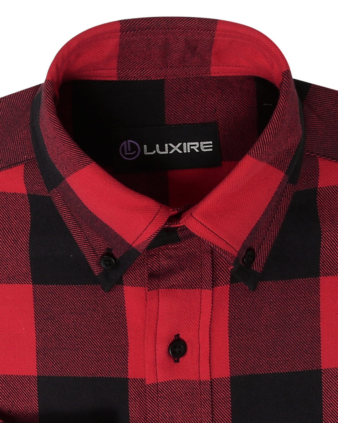 Red Black Big Gingham Flannel