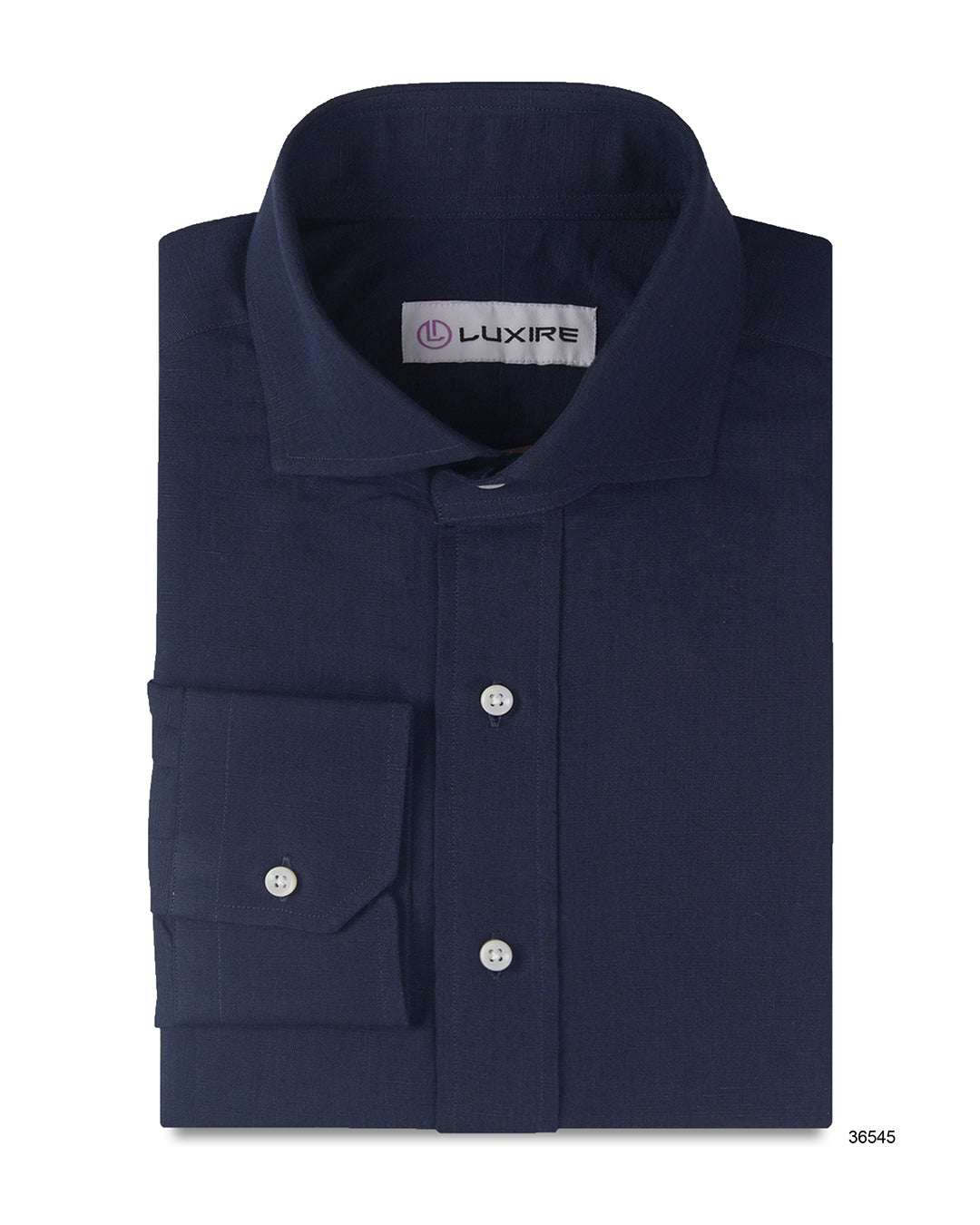 Solid Navy Blue Linen Shirt – Luxire Custom Clothing