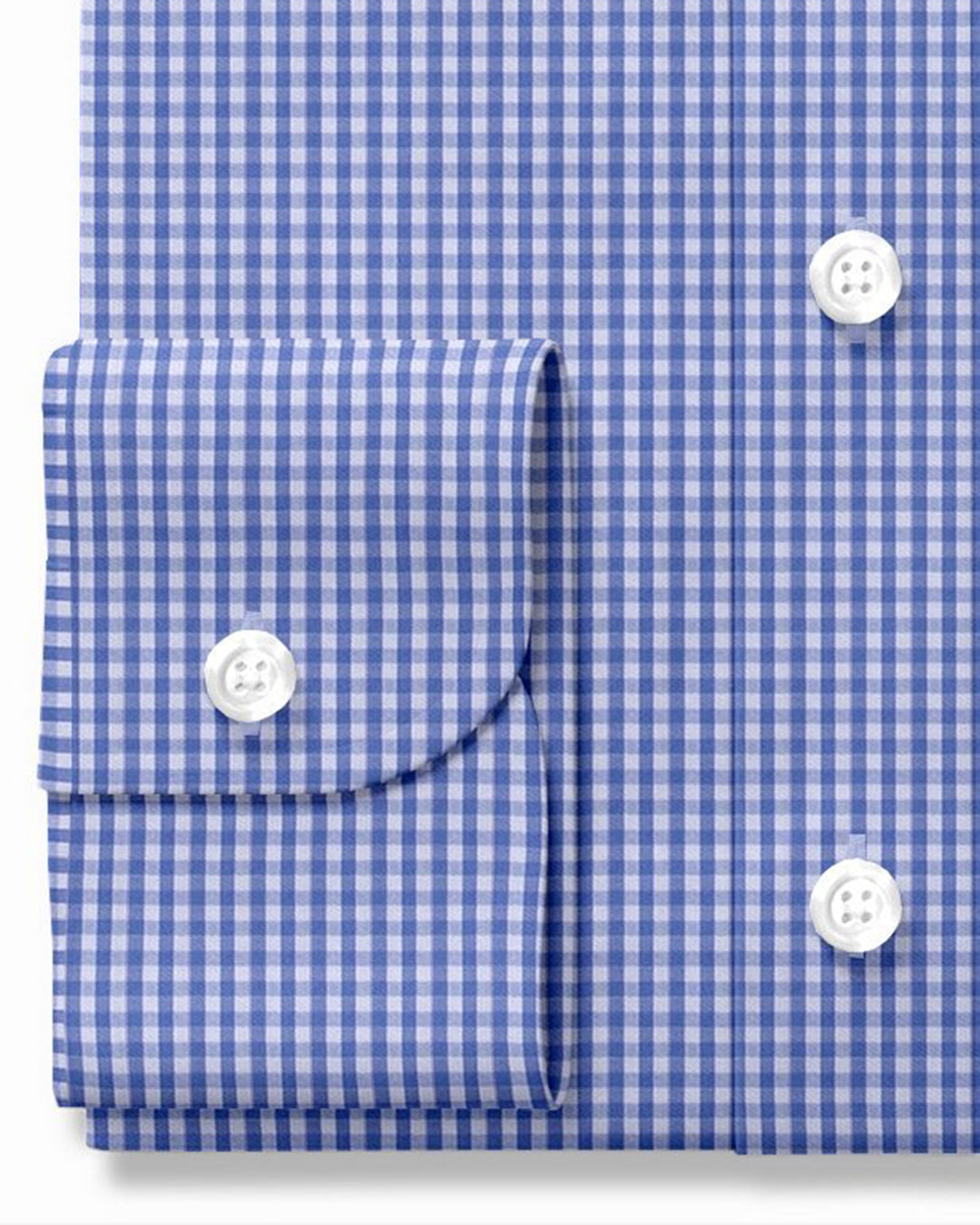 Light True Navy Mini Gingham On White