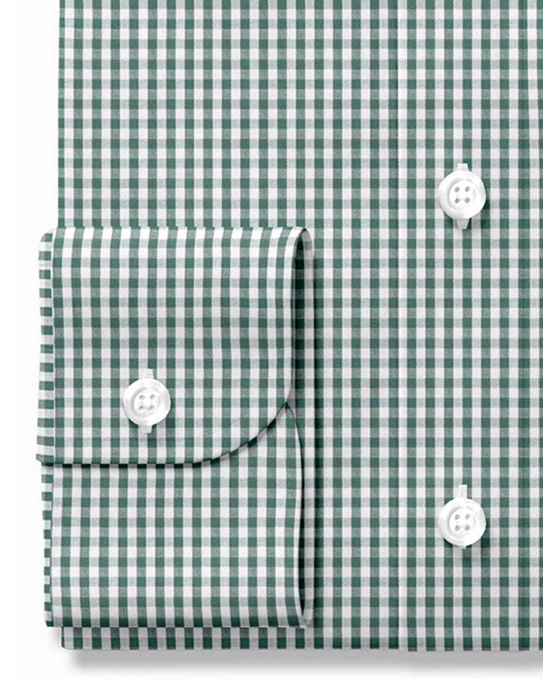 Dark Green White Mini Gingham Checks