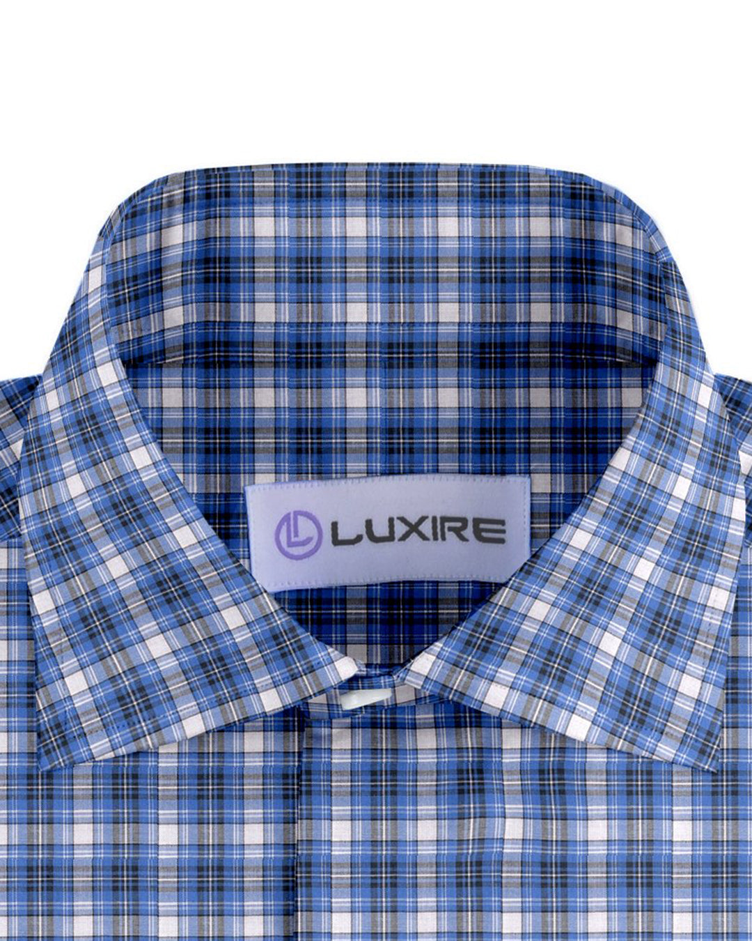 Blue Black White Madras Checks