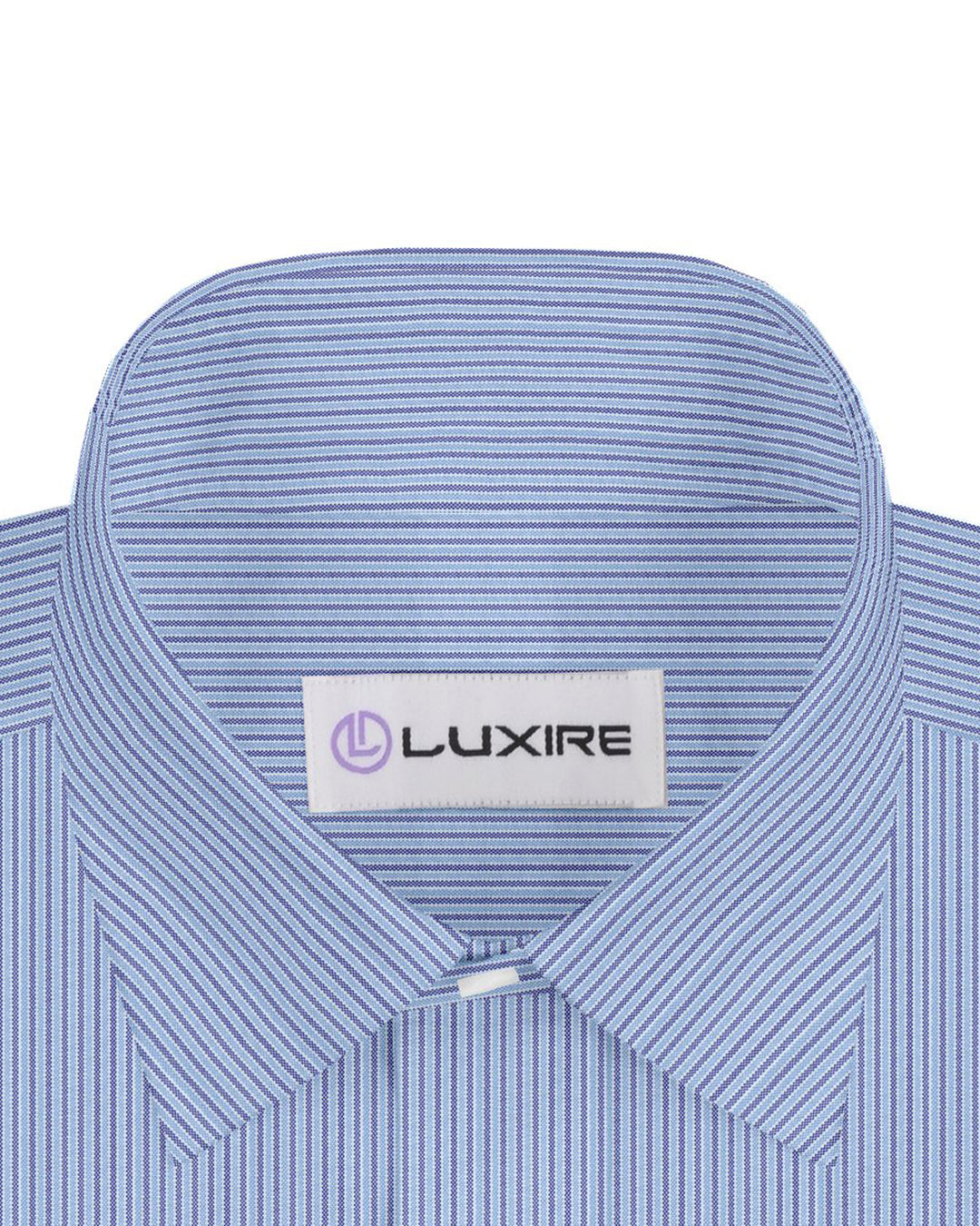 Navy Blue Stripes on White