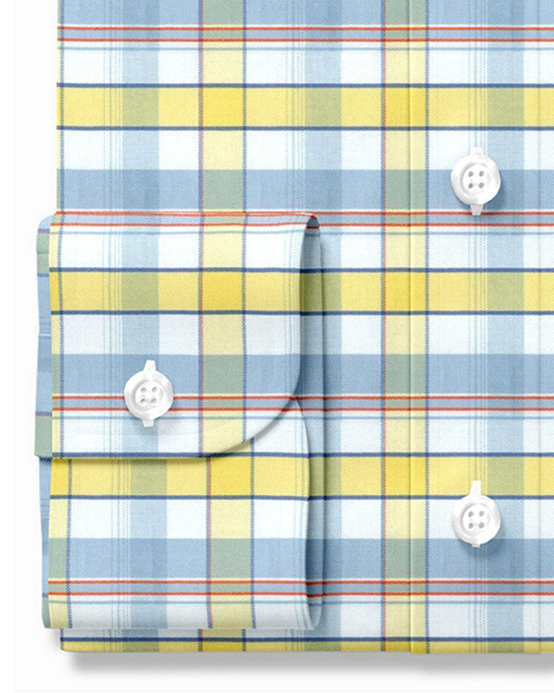 White Yellow Grey Oxford Checks