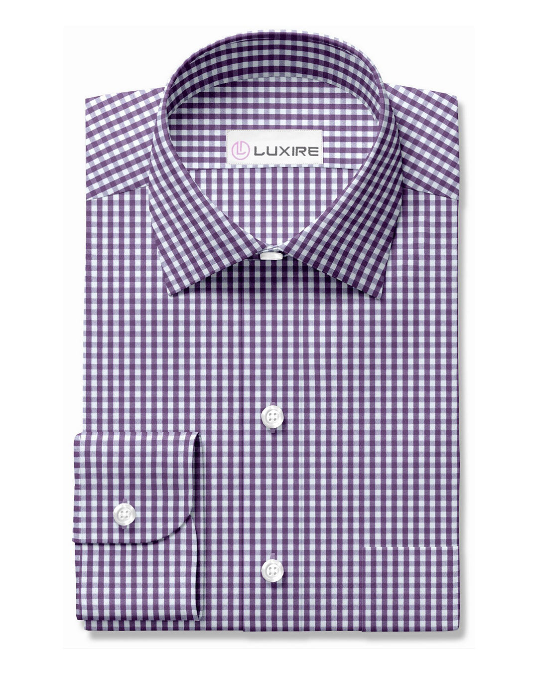 Purple White Gingham