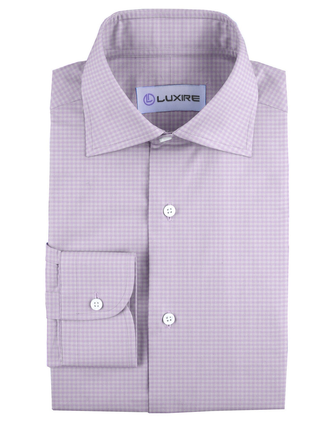 Albini: Light Violaceous Gingham Checks