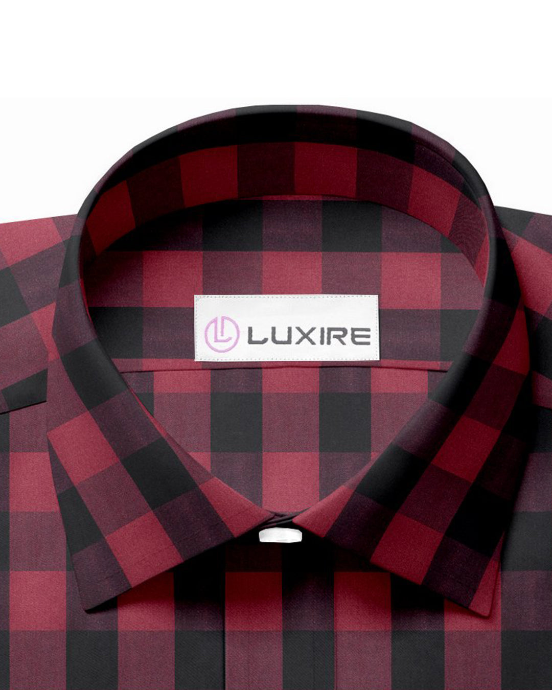 Friday Shirt:Ruby Red Black Macro Gingham