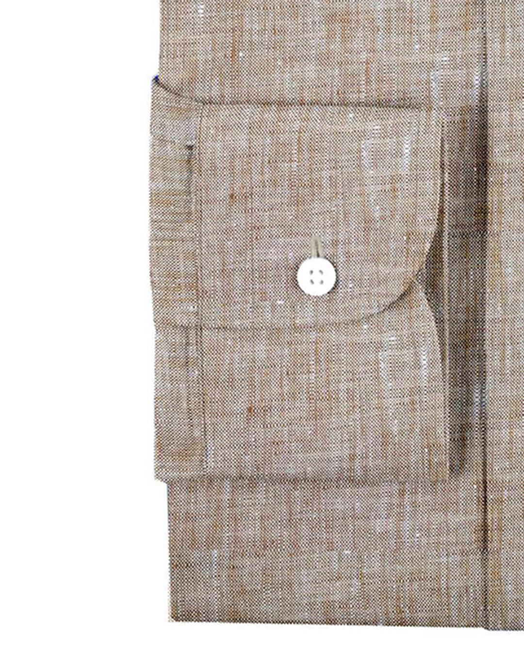 Pullover Shirt in Brown Linen Chambray