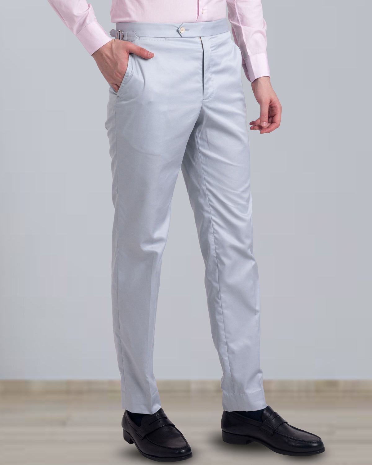 Custom Men's Grey Cotton Dress Pant  Luxire Custom Clothing