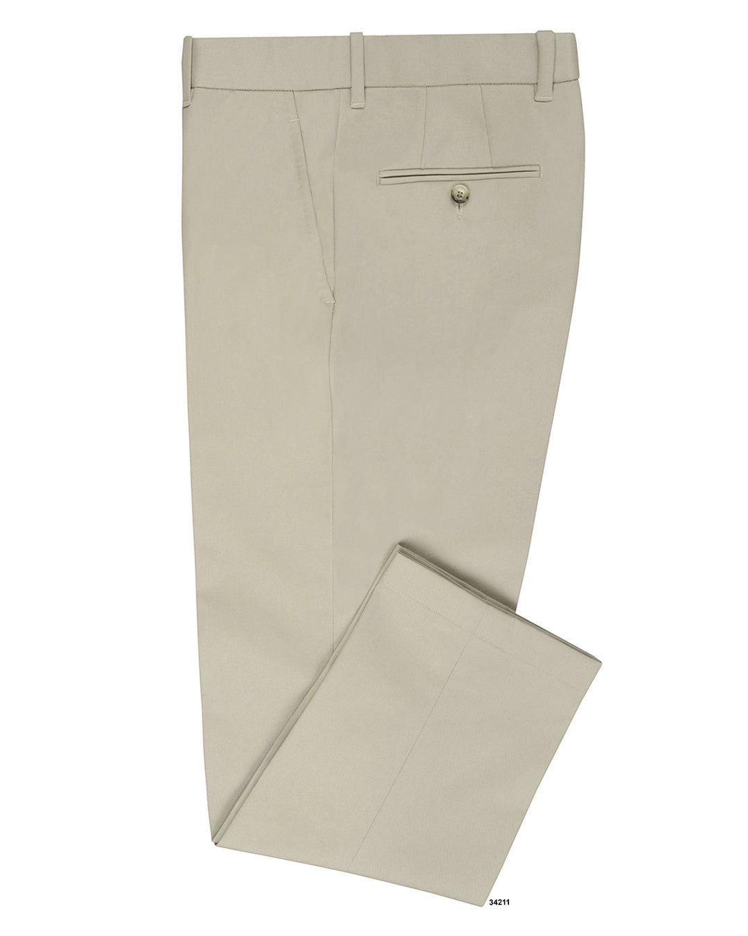 Stone Khaki Grey Soft Twill Chino