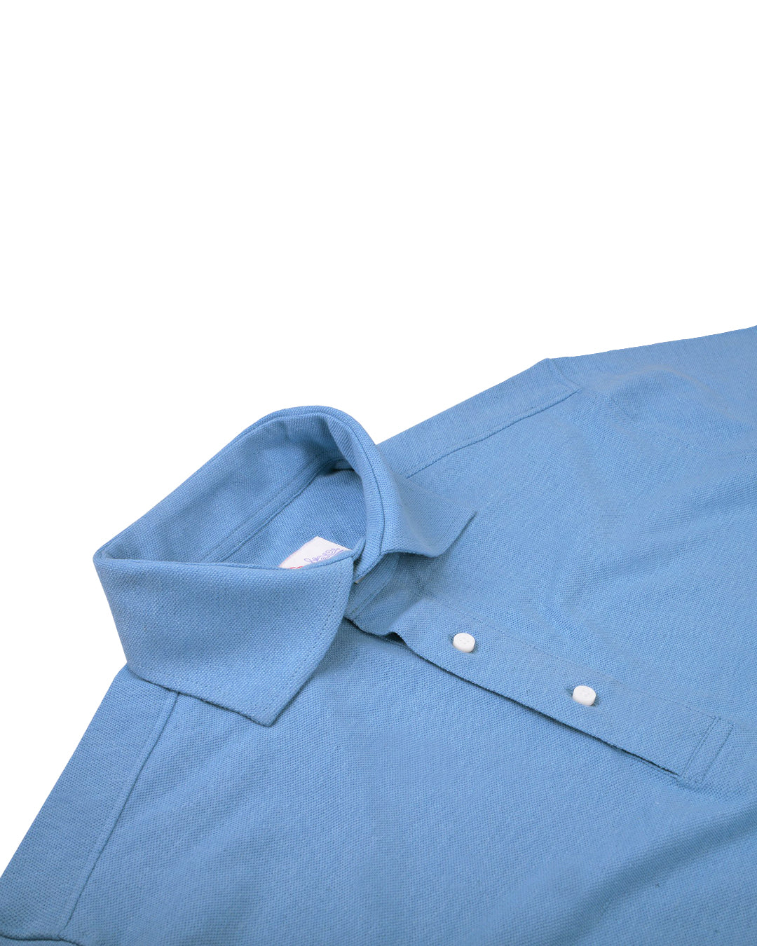 Steel Blue Cotton Polo T-shirt - 2