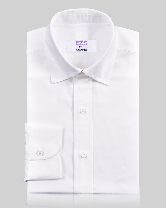 EZS White Pinpoint Oxford Shirt