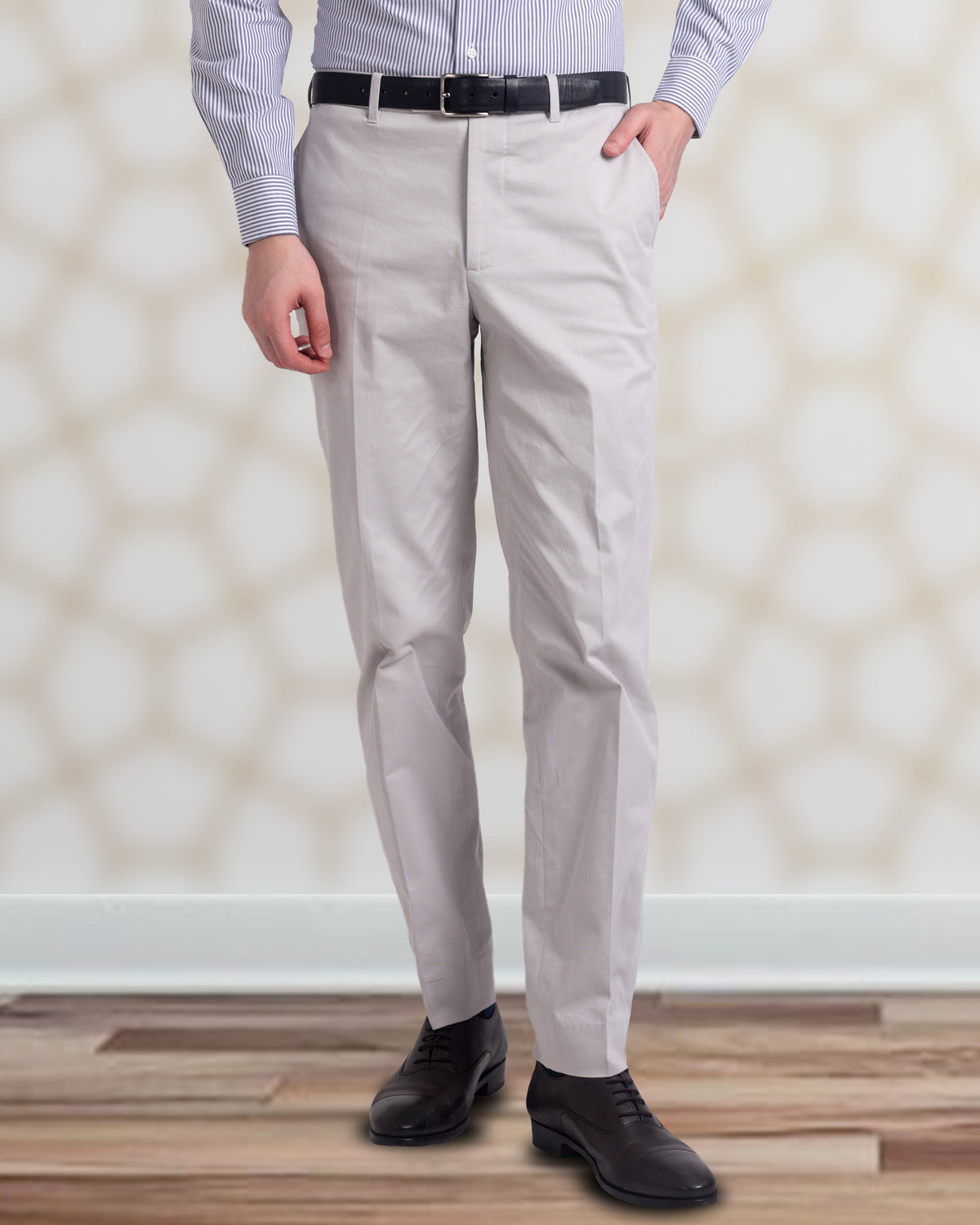 Oyster Grey Twill Dress Pant - 1