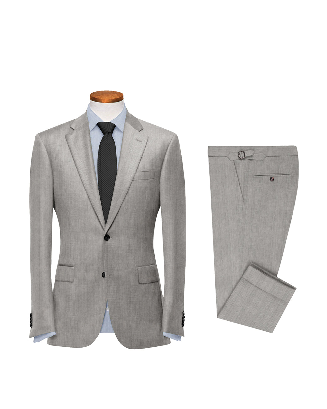 Washable Wool Suit: Light Grey