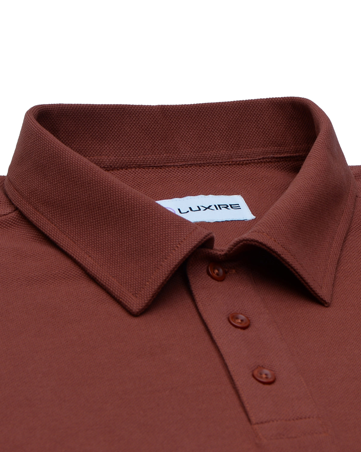 EZS Aria Rust Long Sleeve Polo - 5