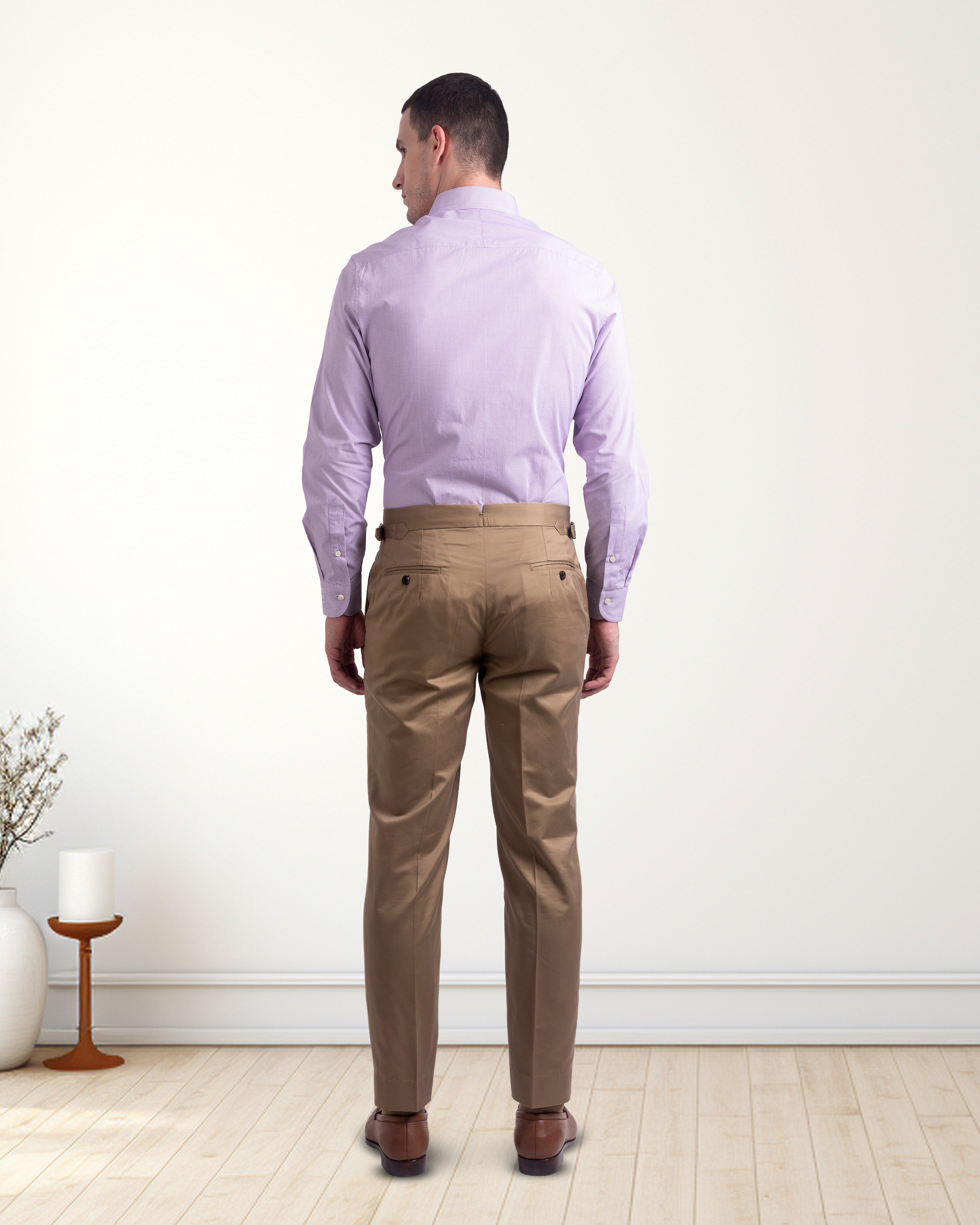 British Khaki Twill Pant — Luxire Custom Clothing