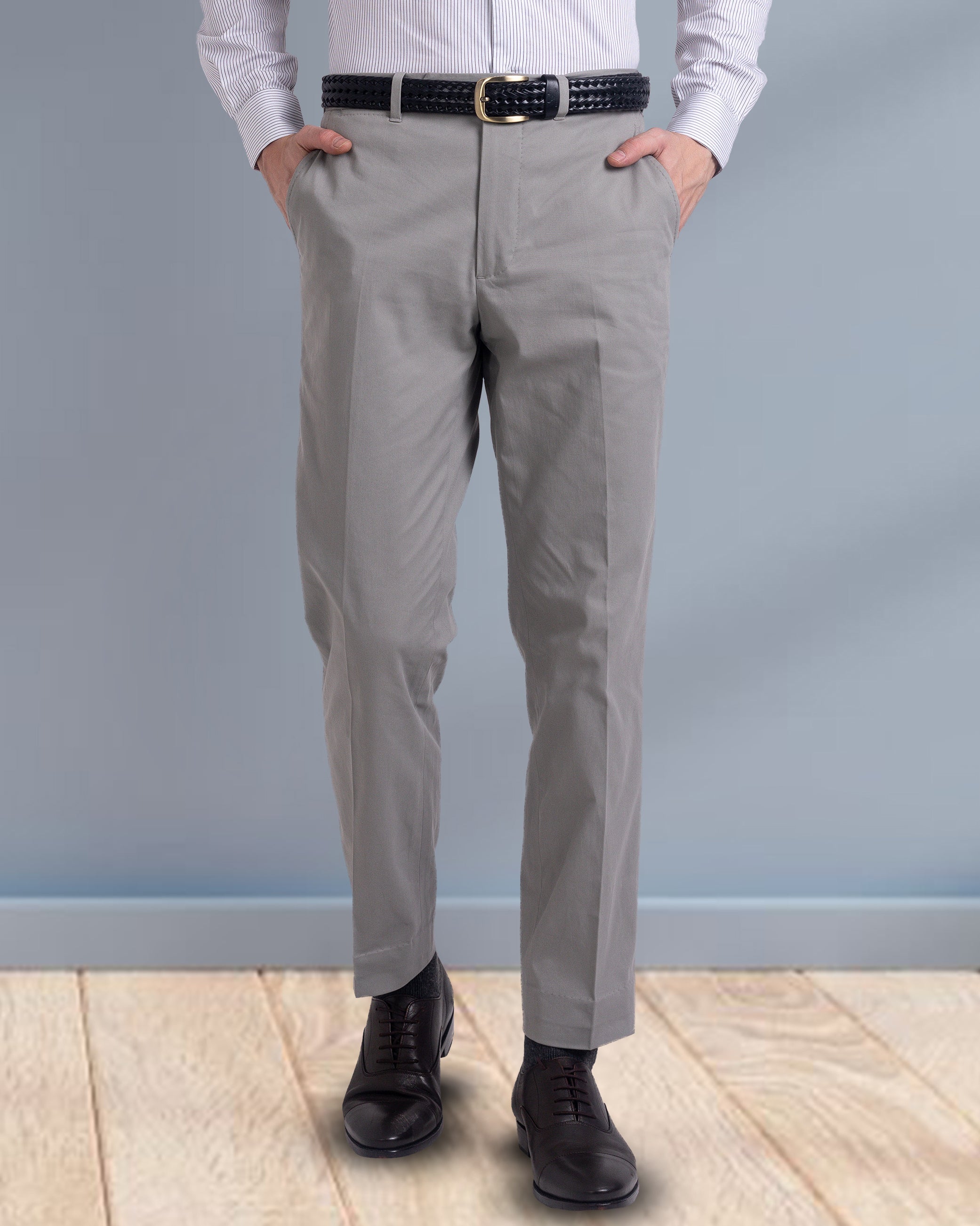 Genoa Dark Grey Custom Dress Pants for Men Luxire Custom Clothing