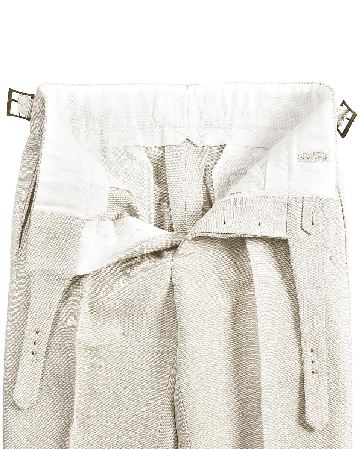 Gurkha Pants Linen Vintage Cream Birdseye - 7