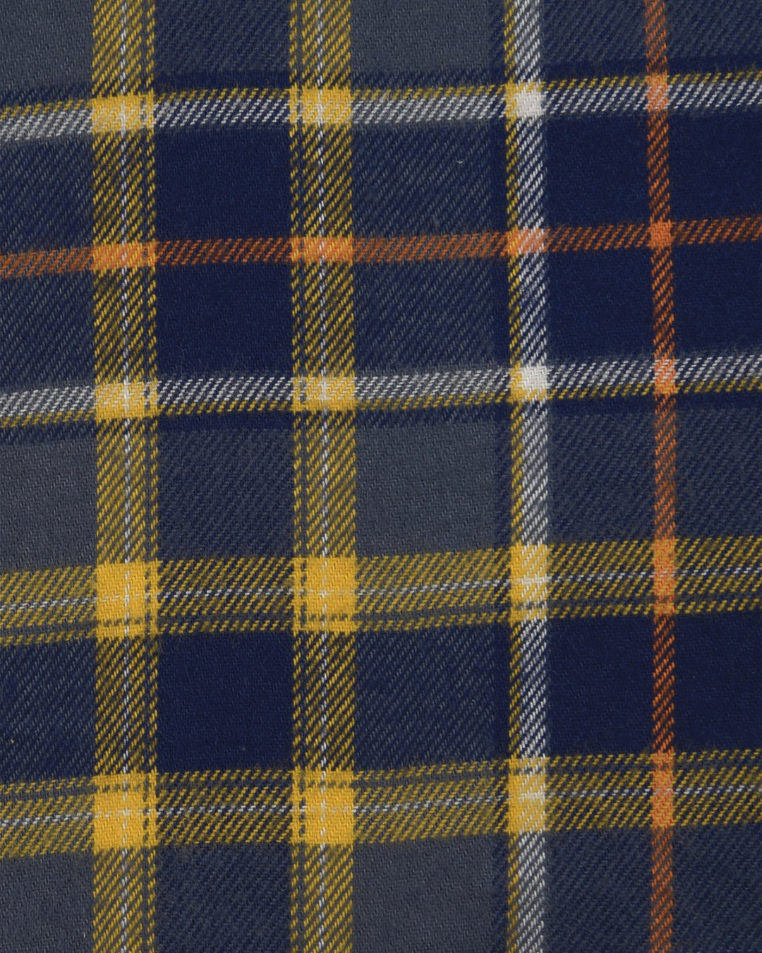 Grey Yellow Tartan Twill