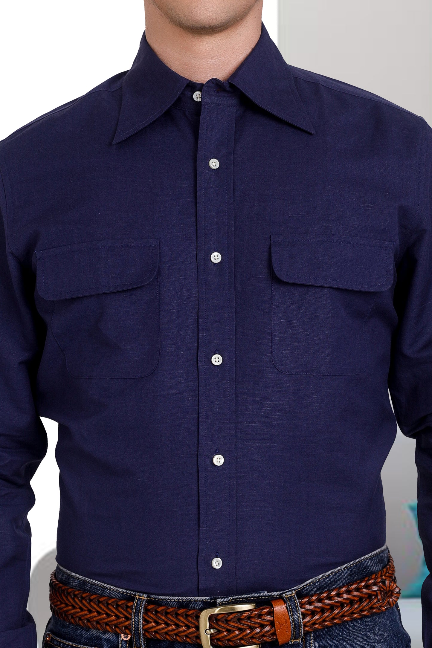 Navy Chambray Shirt