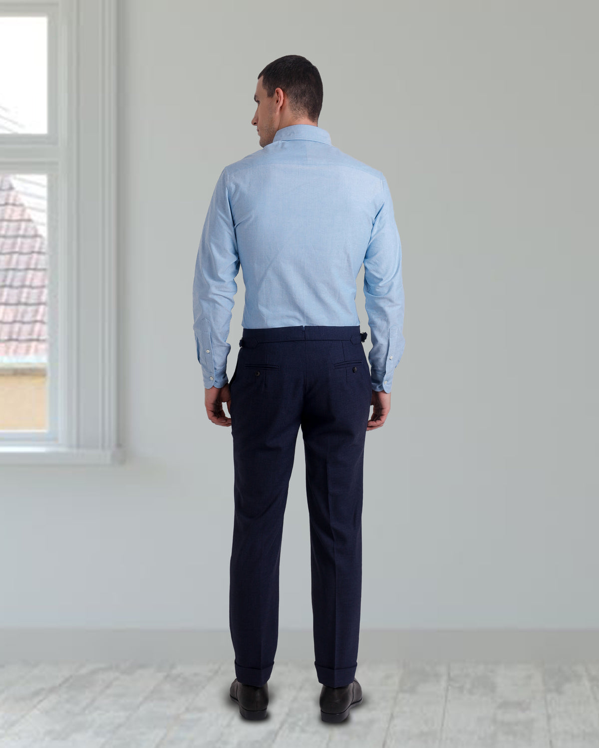 Pleated Vitale Barberis Canonico - 4 Ply Tropical Wool: Dark Indigo Dress Pant - 6