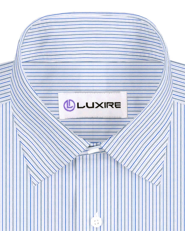 Alumo Light Blue Cornflower and Navy Stripes - 2