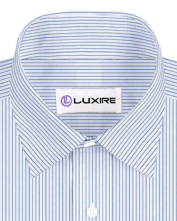 Alumo Light Blue Cornflower and Navy Stripes