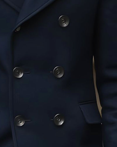 Dugdale Wool Peacoat - Navy