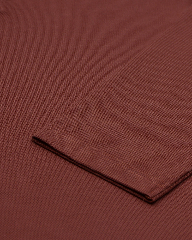 EZS Aria Rust Long Sleeve Polo