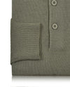 EZS Merino Wool Pale Olive  Long Sleeve Polo