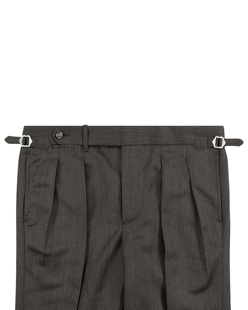 Drapers: Beige Covert Wool High Waisted Pant