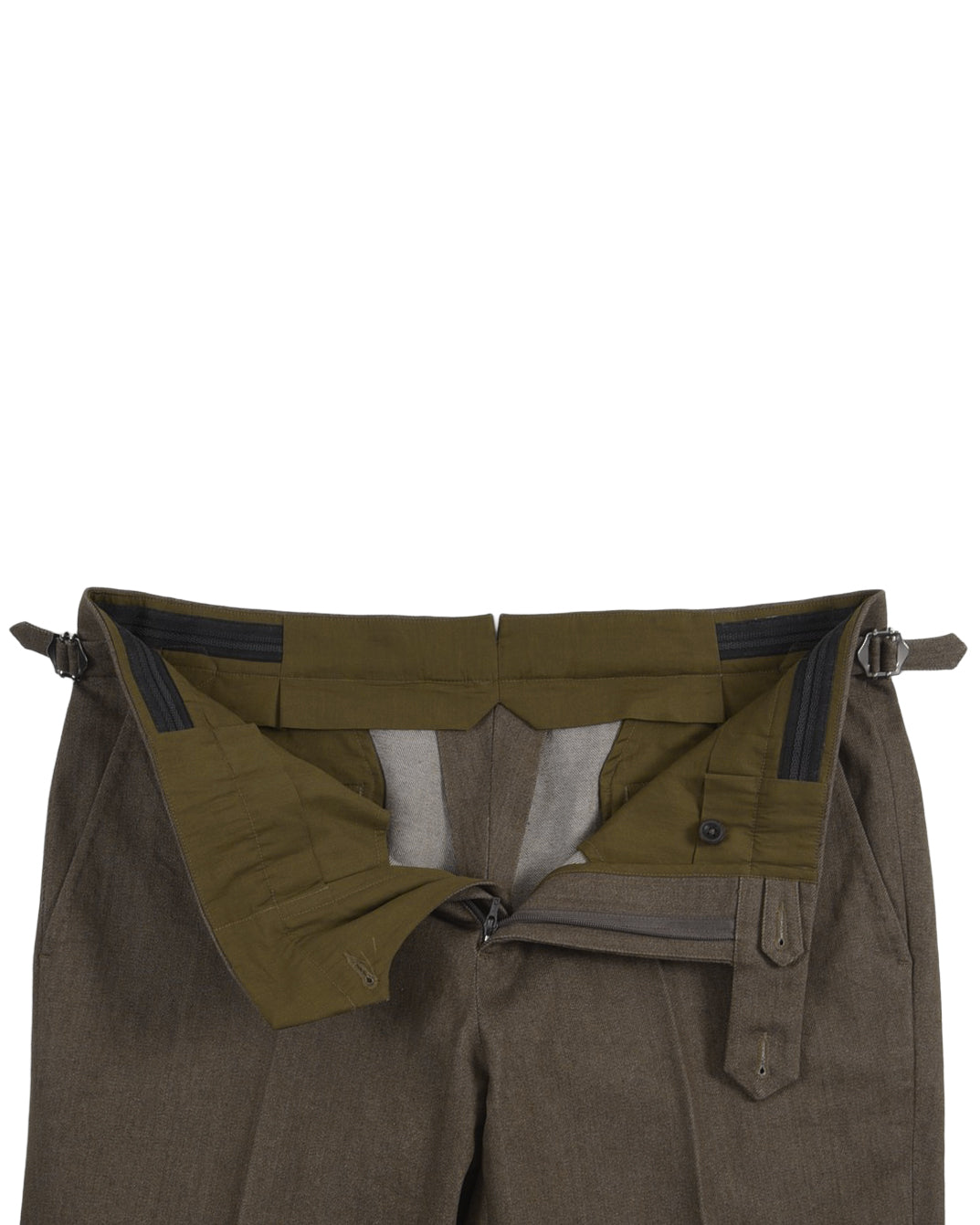 Khaki Stretchable Denim - 5