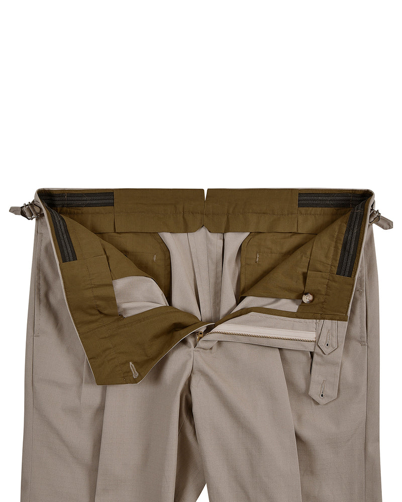 Beige Ripstop Chino Pants