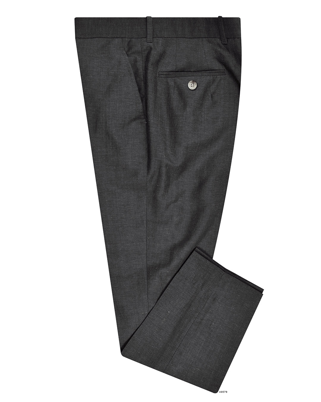 Vitale Barberis Canonico -  Dark Grey Wool Linen Dress Pant