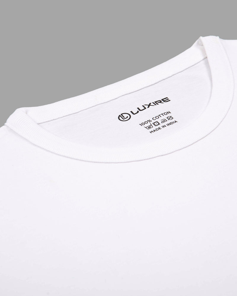 EZS Aria White Crewneck T-Shirt