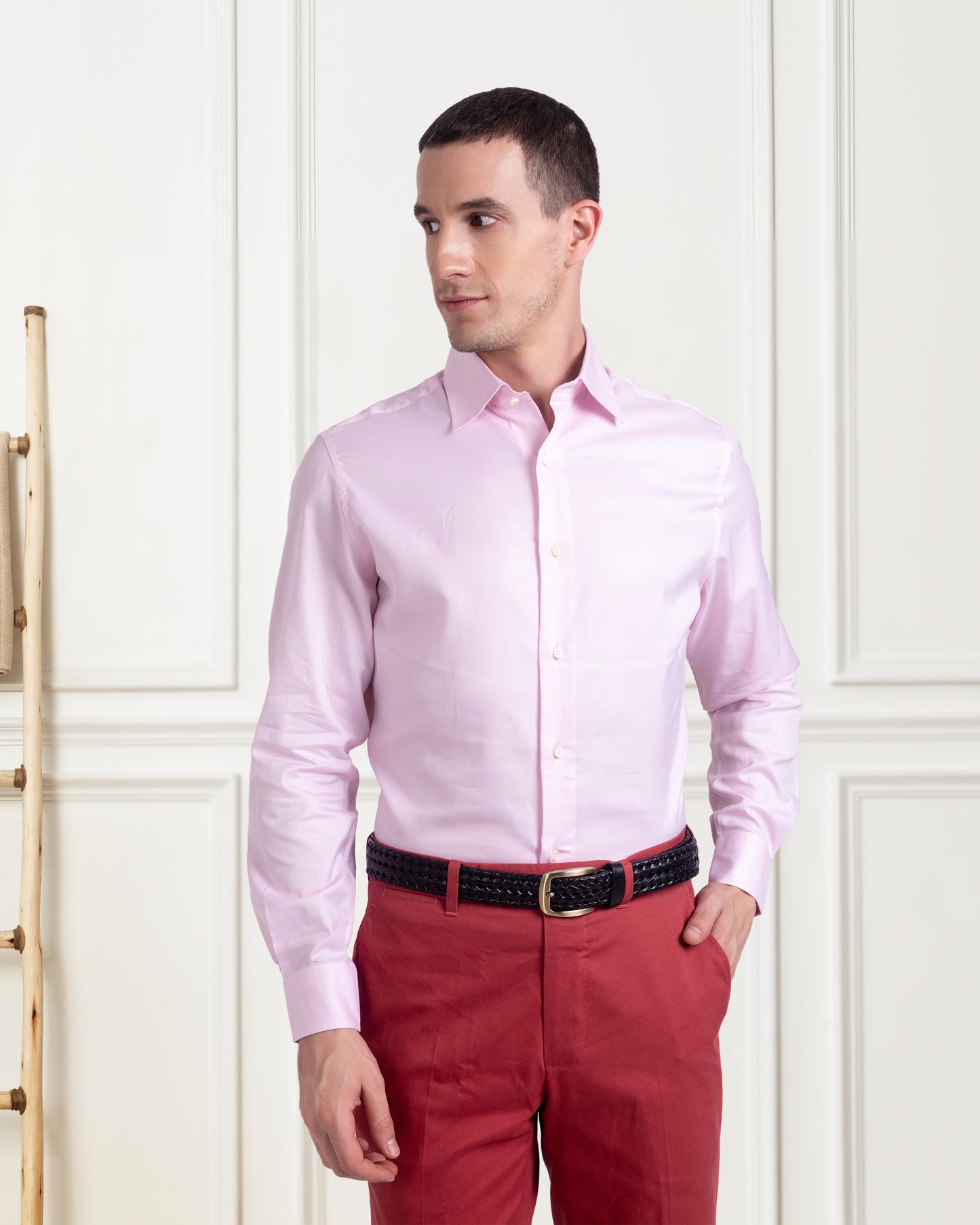 Pale Pink Twill Shirt