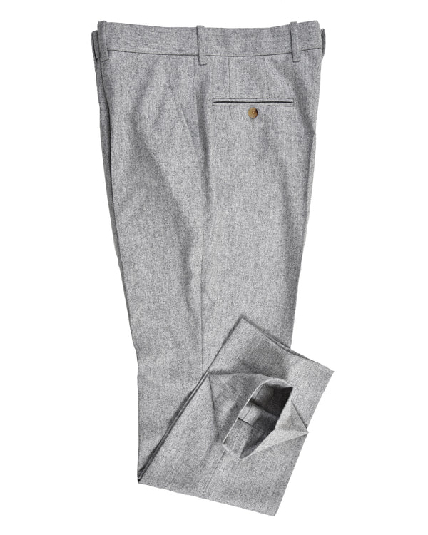 VBC 100% Wool: Ash Grey Flannel Dress Pant