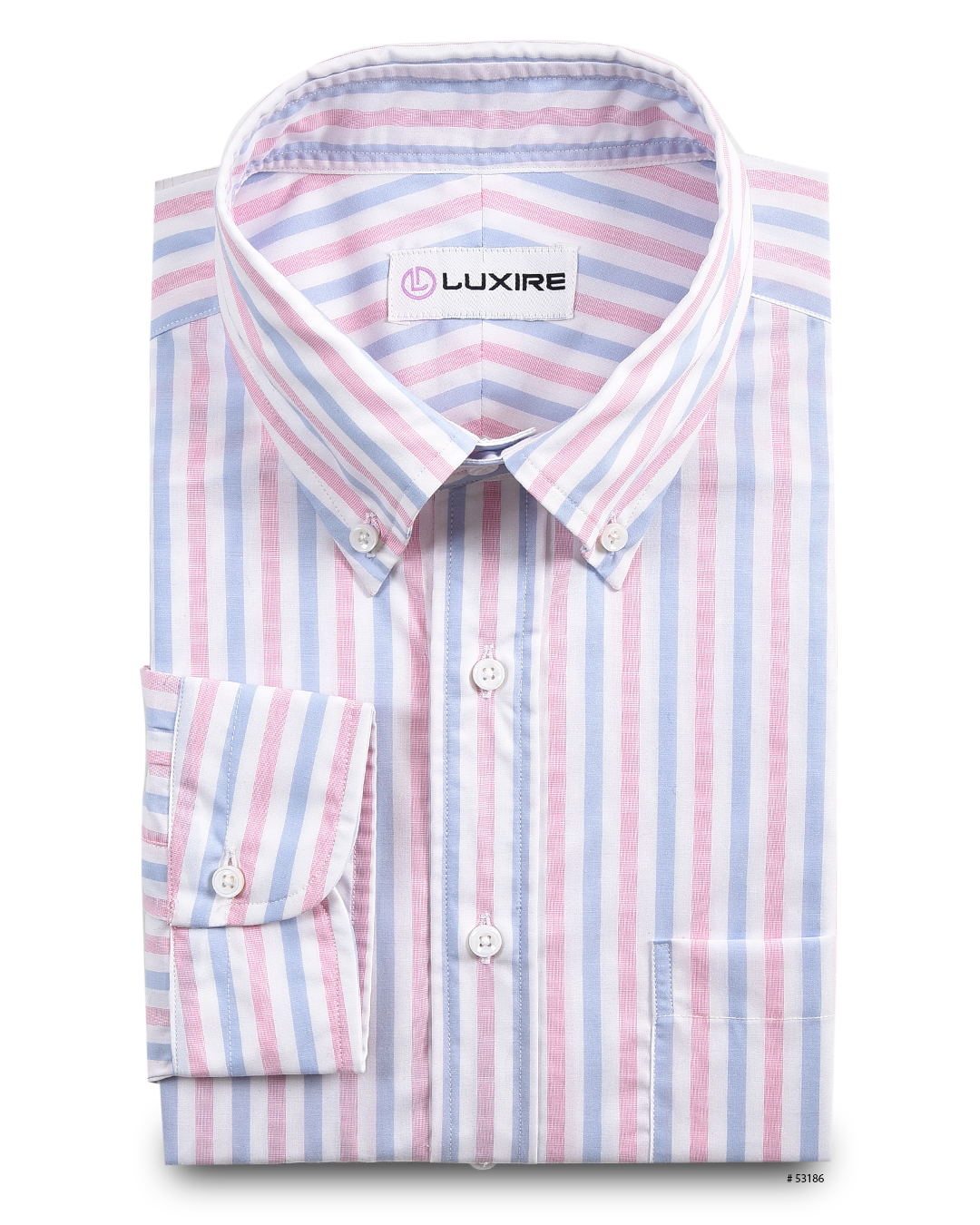 Monti Pink Blue White Candy Stripes - 1