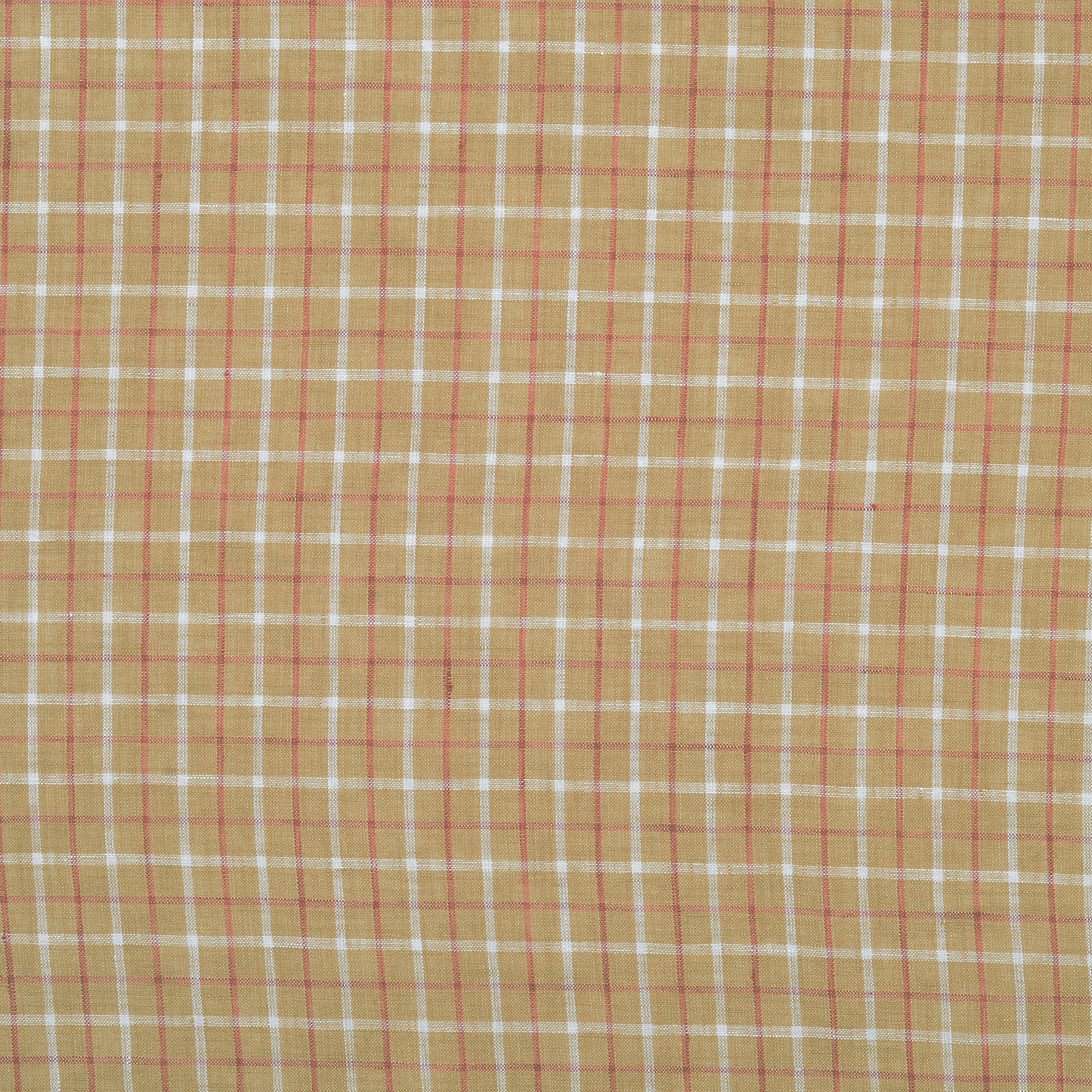 Khaki Red Tattersall Linen