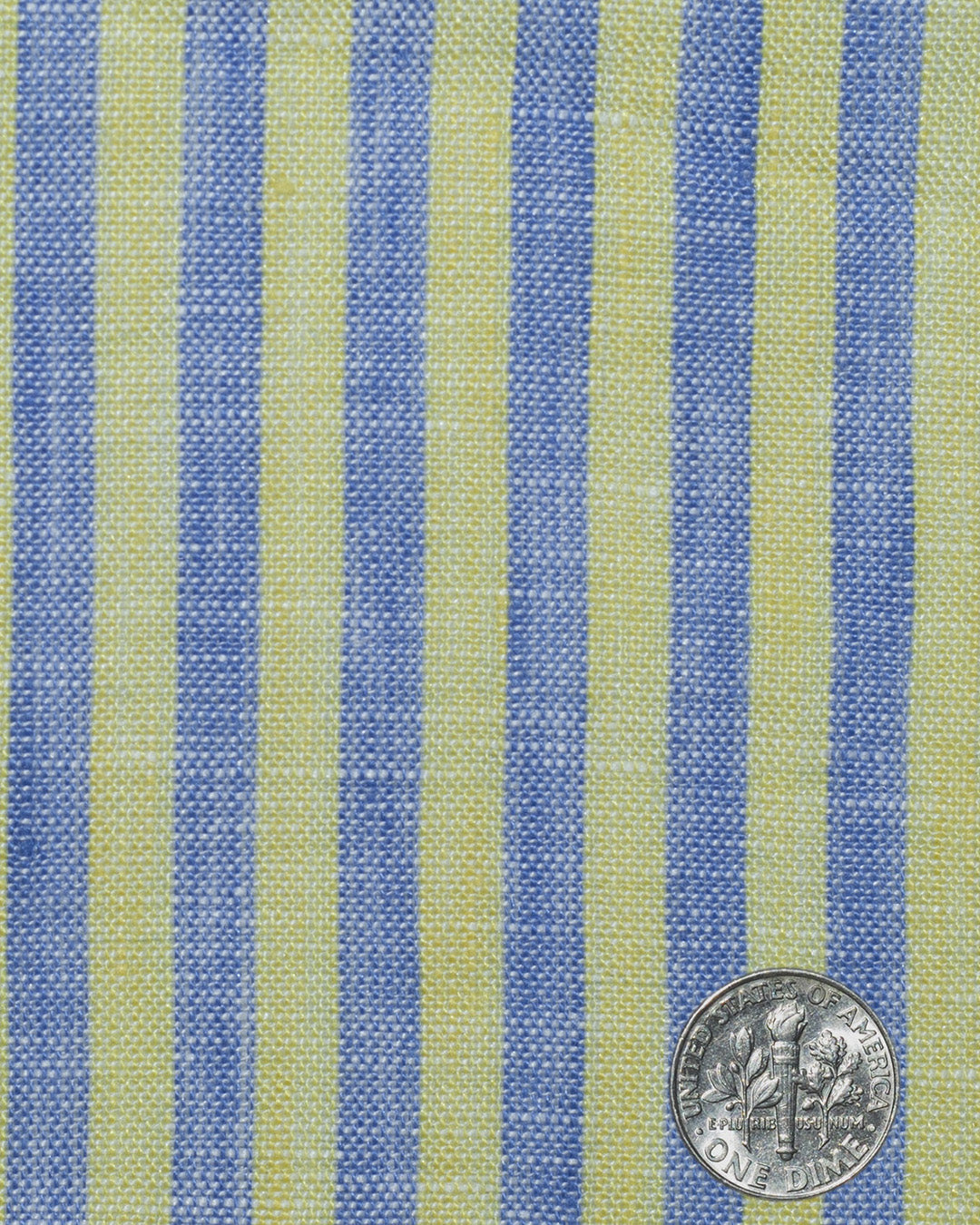 Linen: Yellow Blue Dress Stripes