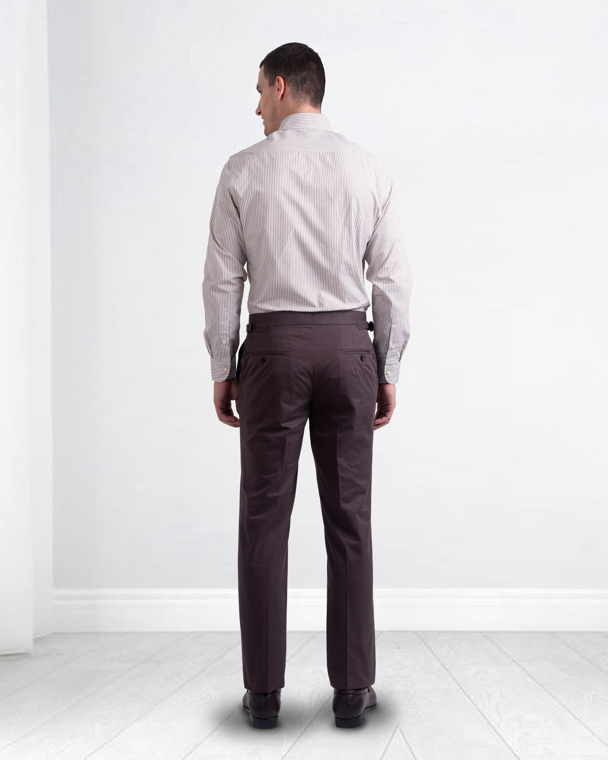 Choco Brown Plain Dress Pant - 4