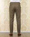 Dugdale Tobacco Wool Flannel Dress Pant