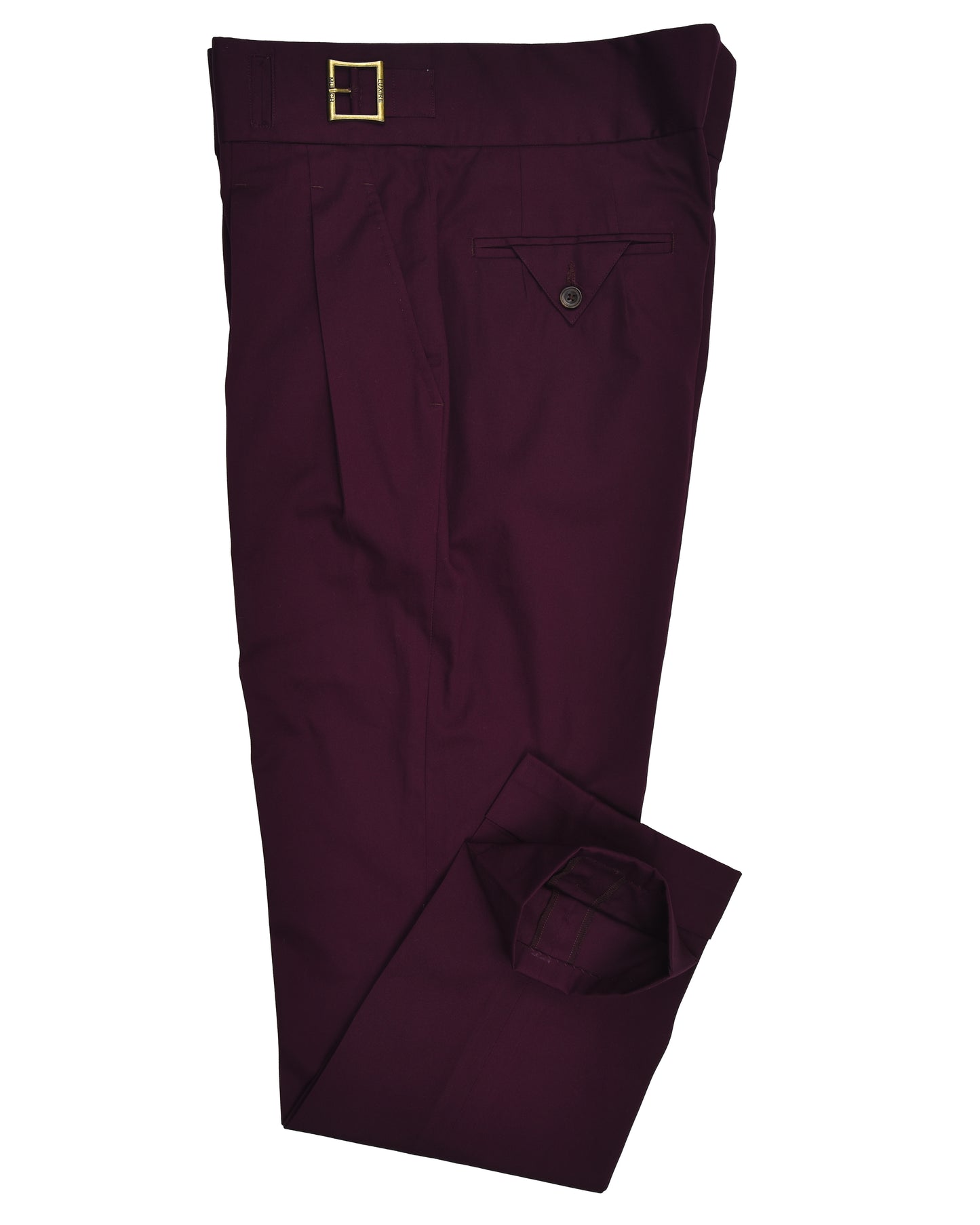 Gurkha Pants in Fresco Matt Wine Twill