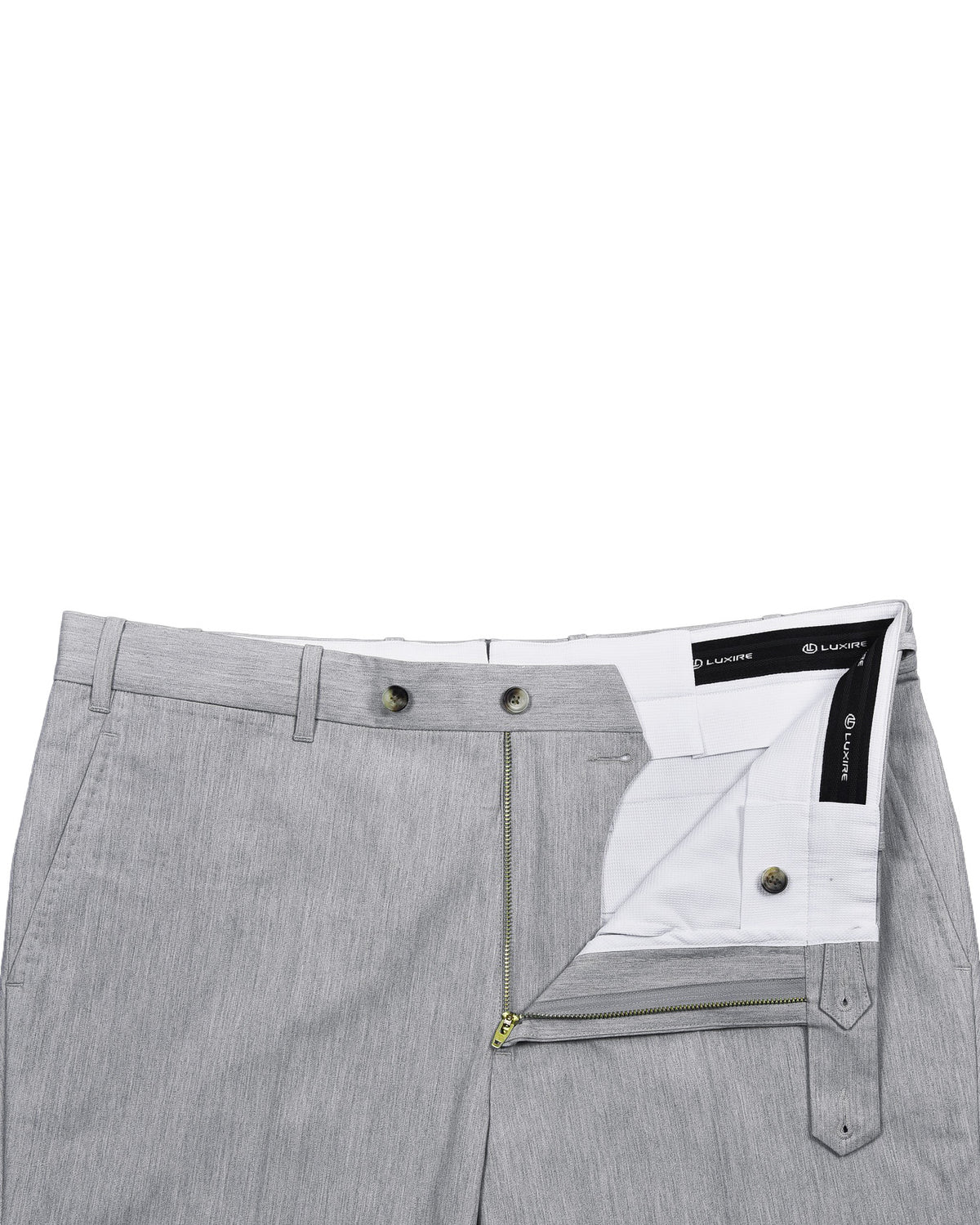 Light Grey Cotton Dress Pants - 4