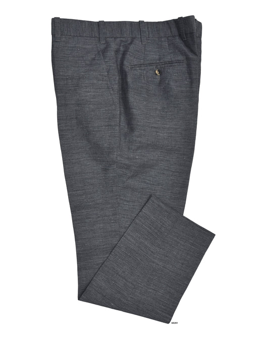 Solbiati Ash Grey Linen Dress Pant
