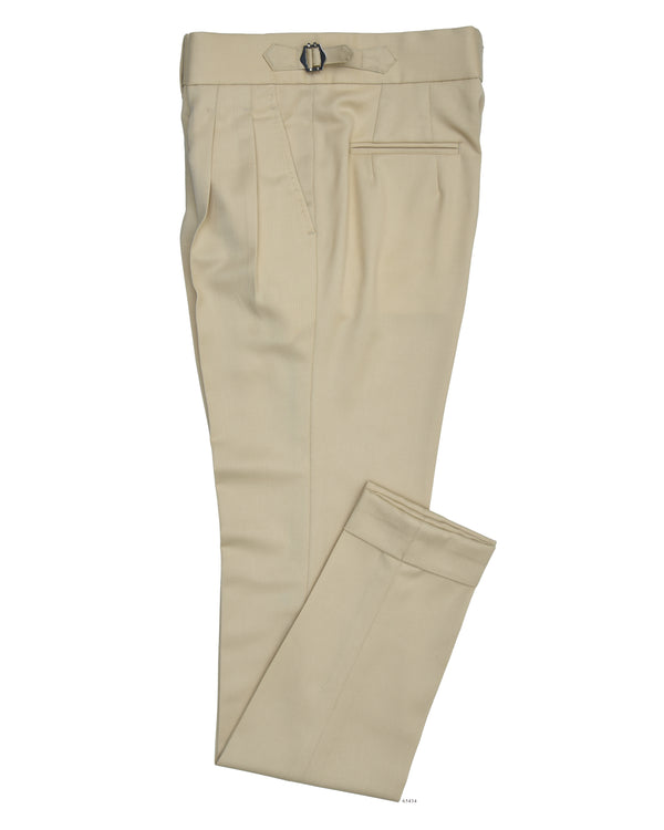 Loro Piana: Beige Wool Twill