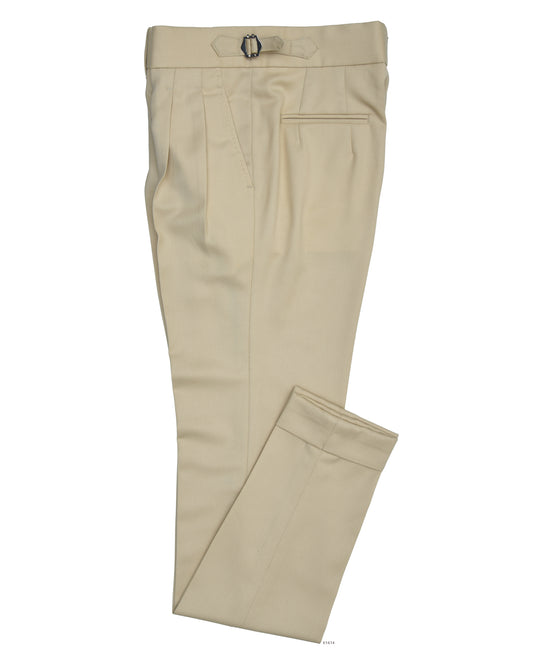 Loro Piana: Beige Wool Twill